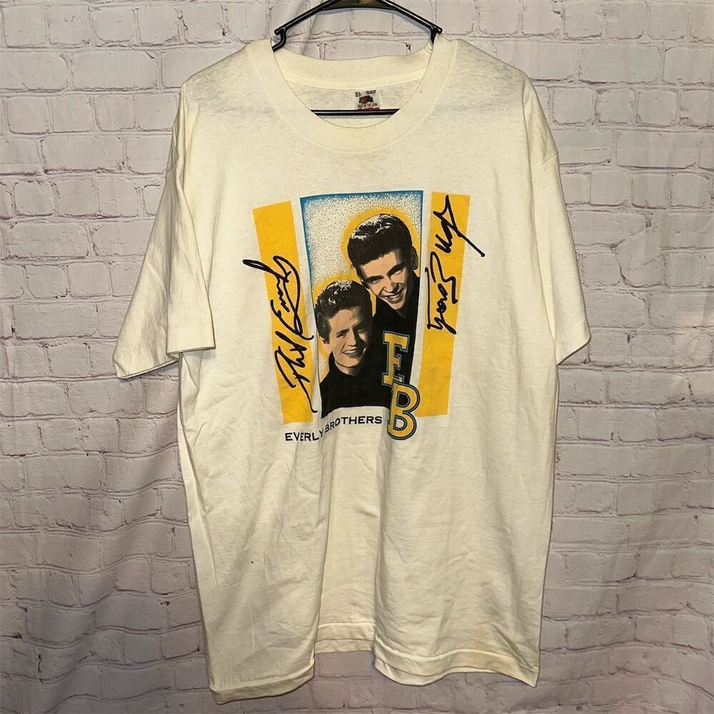 Vintage Everly Brothers T-Shirt XL Multicolor Graphic Print Unisex 80s